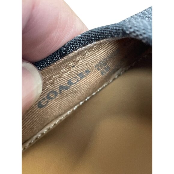 Coach Womens Black Gray Leather Canvas Flats Shoes Size 6B SKU 9200 - Picture 6 of 12